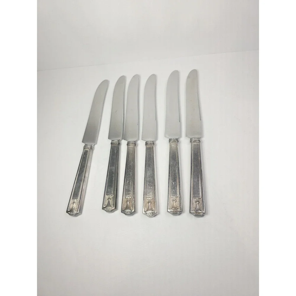 1923 Century Silver plate International Silver Holmes & Edwards 6 Butter Knives